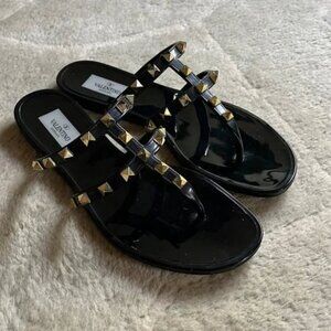 Valentino Rockstud Jelly Sandals